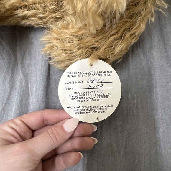 EFFANBEE BEAR ESSENTIALS-DUSTY THE RABBIT-Limited edition 231 OF 750 Pieces RARE - Picture 6 of 14
